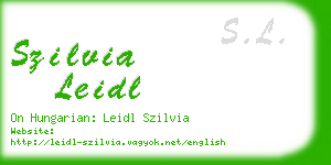 szilvia leidl business card